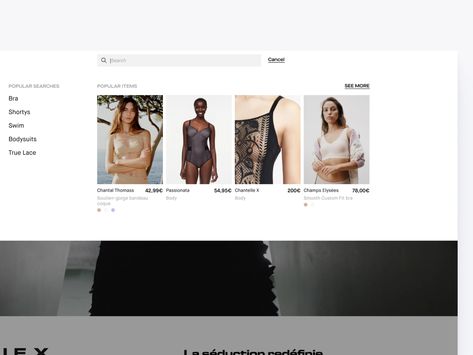 Chantelle — search overhaul
