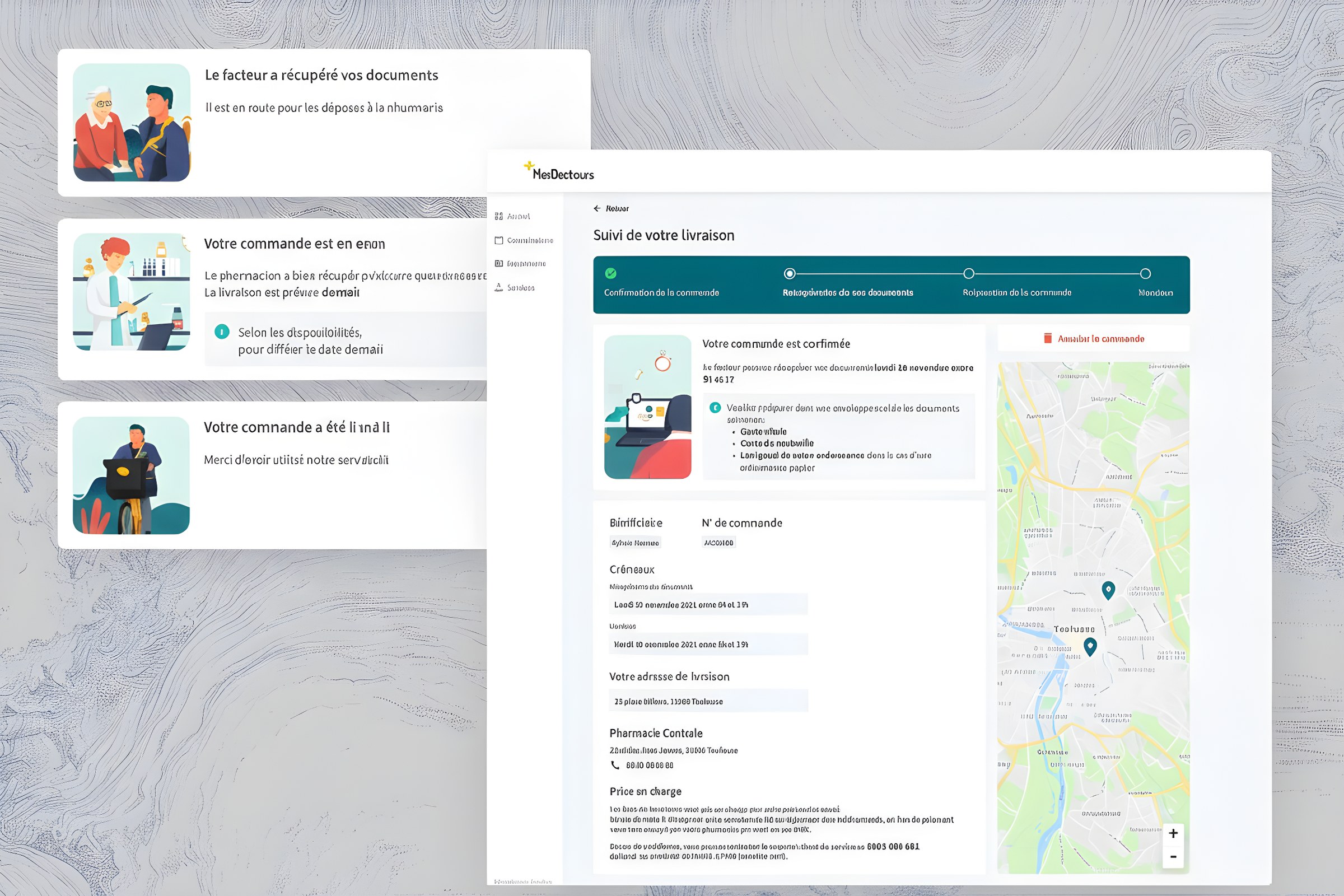 MesDocteurs — delivery flow, step 2